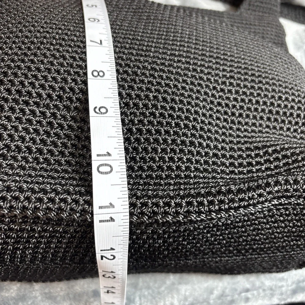 Vintage The Sak Black‎ Hobo Purse Shoulder Bag Woven Knit Rectangle Retro Y2K